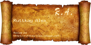 Ruttkay Alex névjegykártya