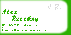 alex ruttkay business card